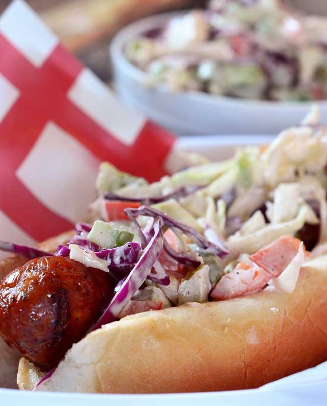 Recipe for Cajun Hot Dogs with Spicy Slaw Life's Ambrosia Life's Ambrosia