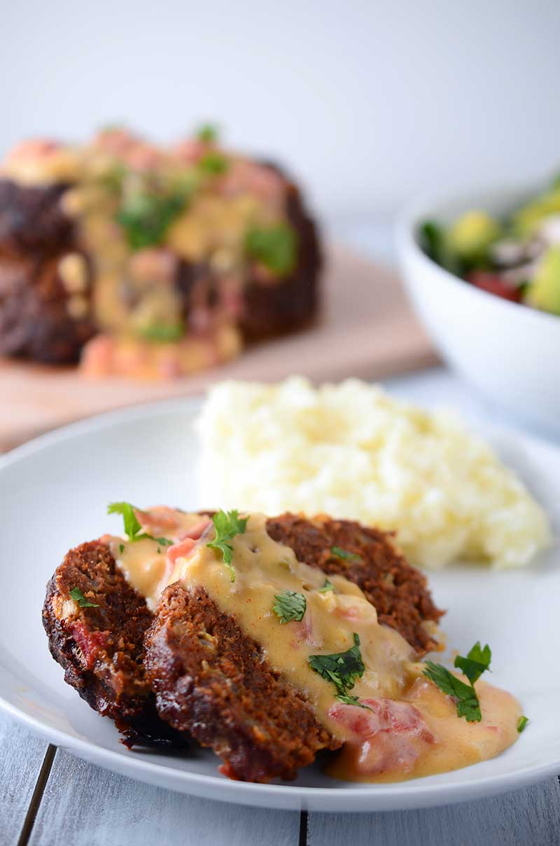 Chorizo Meatloaf with Chipotle Queso Sauce Life's Ambrosia