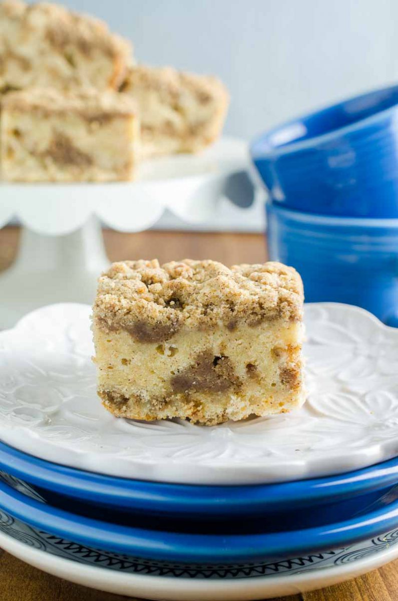 Cinnamon Sour Cream Coffee Cake - Life's Ambrosia