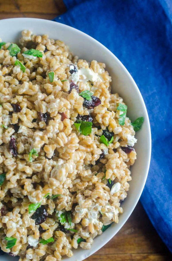 Farro, Cranberry and Goat Cheese Salad Life's Ambrosia