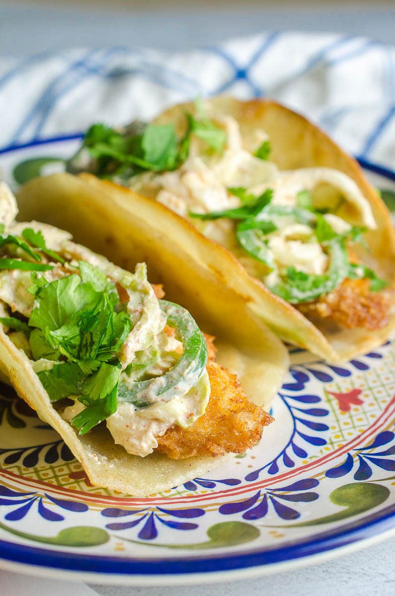 Fish Tacos with Coleslaw Recipe | Fried Fish Tacos | Life's Ambrosia