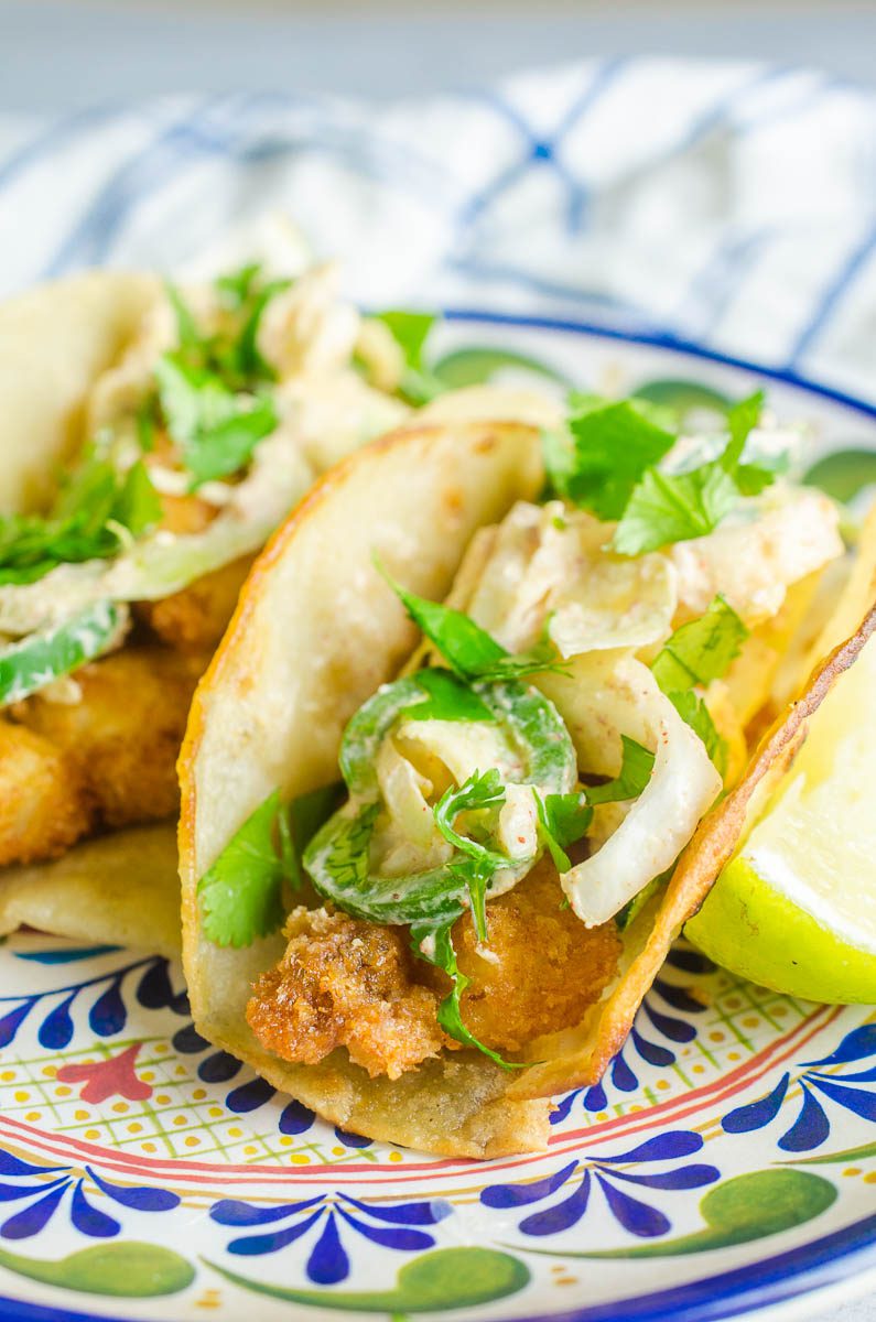 Fish Tacos with Coleslaw Recipe | Fried Fish Tacos | Life's Ambrosia
