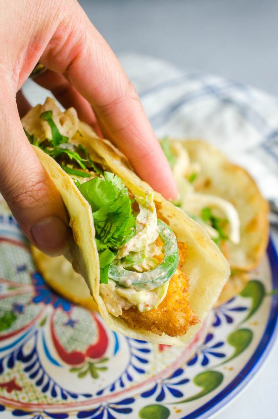 Fish Tacos with Spicy Slaw