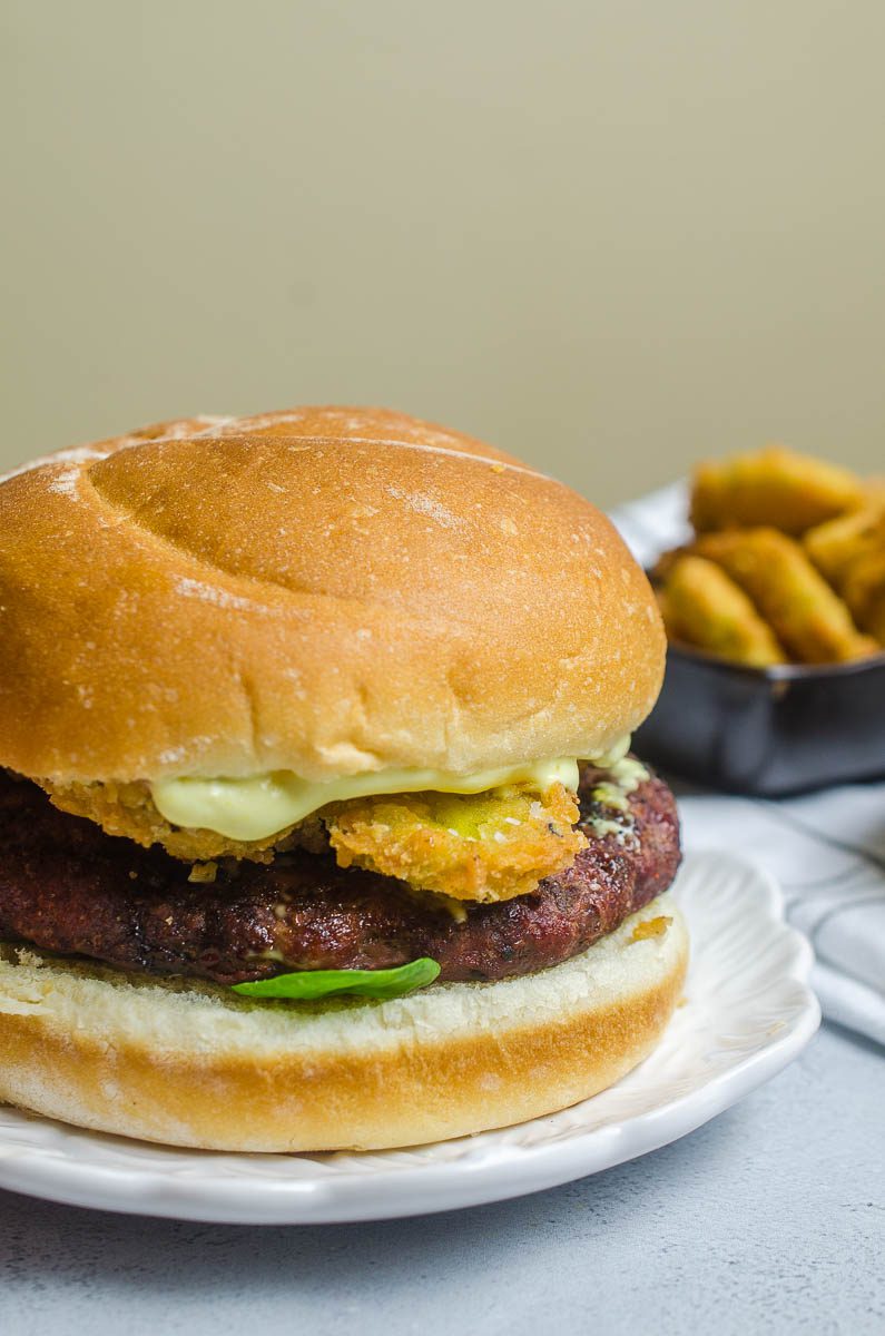 Fried Pickle Burger Recipe | Life's Ambrosia