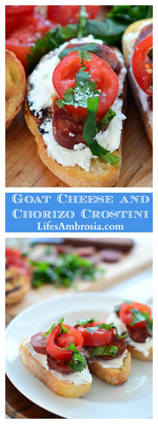 Goat Cheese and Chorizo Crostini