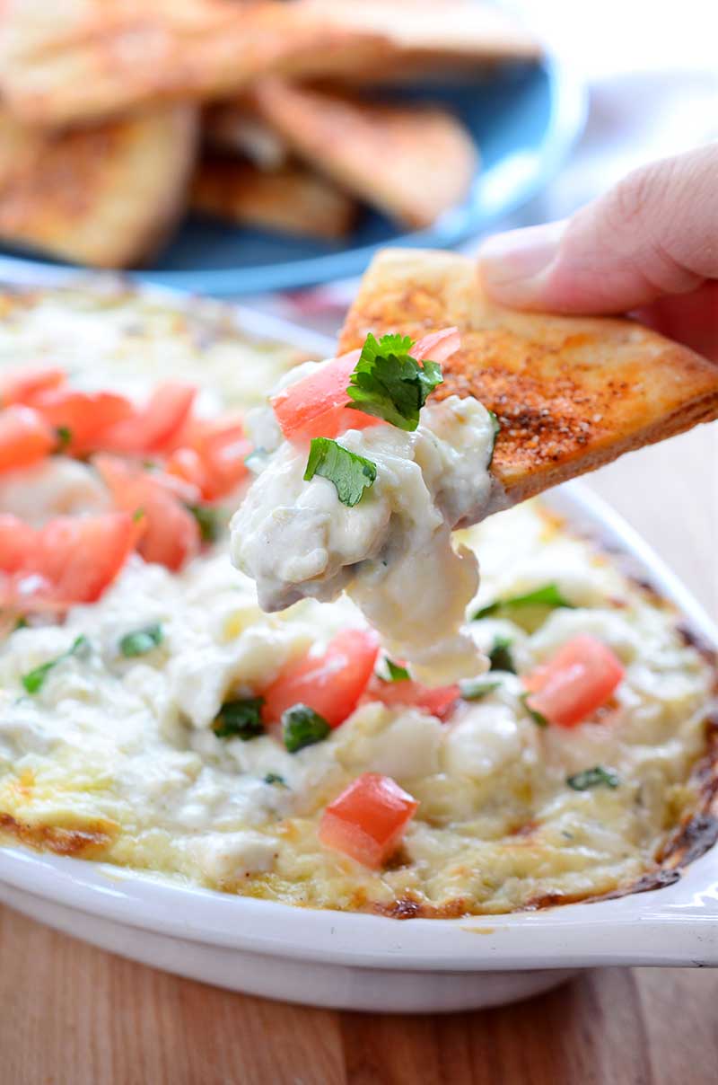 Hot Green Chile Cheese Dip - Life's Ambrosia