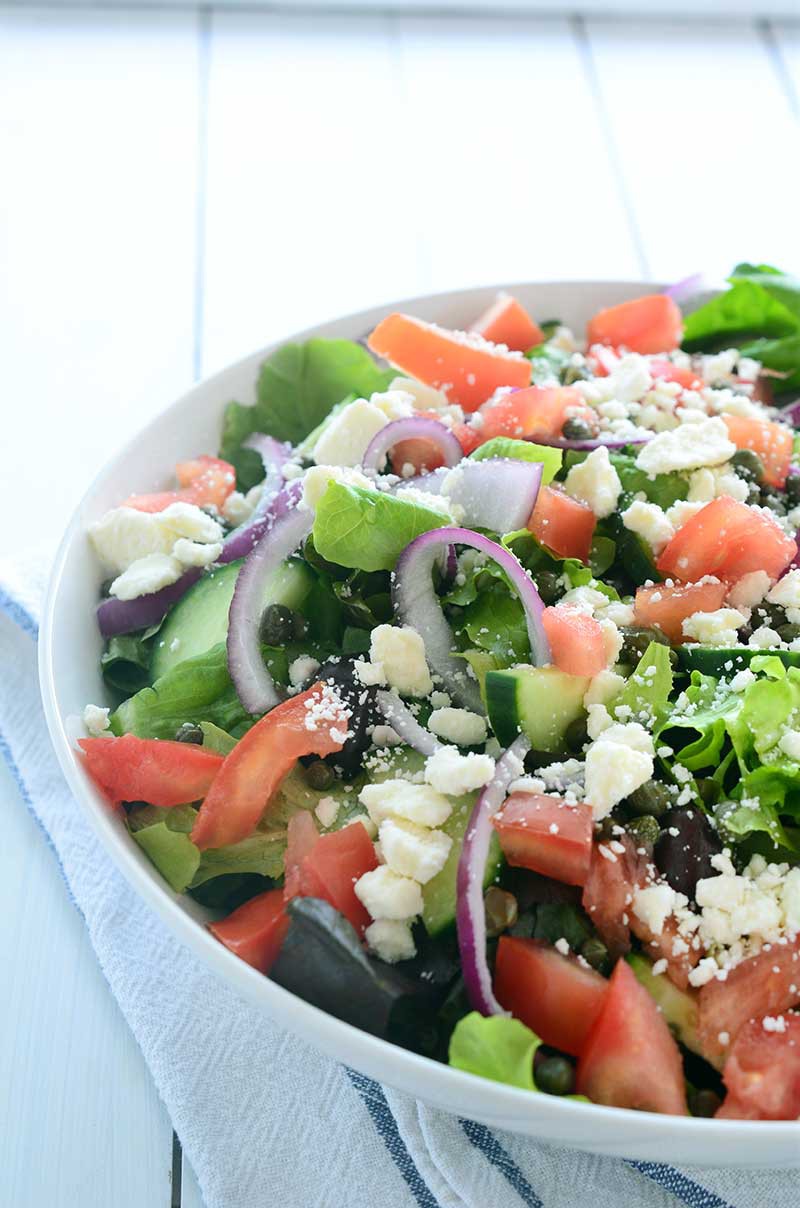 Loaded Greek Salad with Oregano Vinaigrette Life's Ambrosia