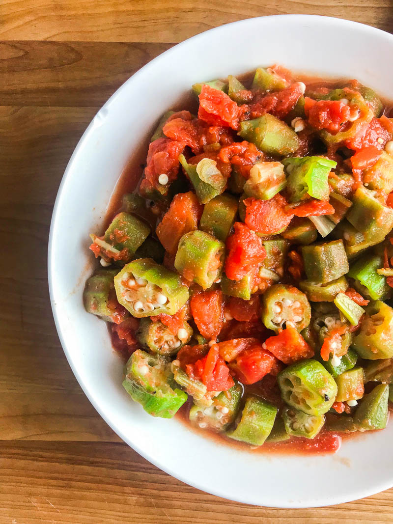 Okra and Tomatoes Recipe Classic Southern Recipe Life's Ambrosia