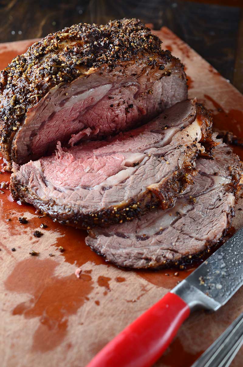 Peppercorn and Rosemary Crusted Prime Rib - Life's Ambrosia