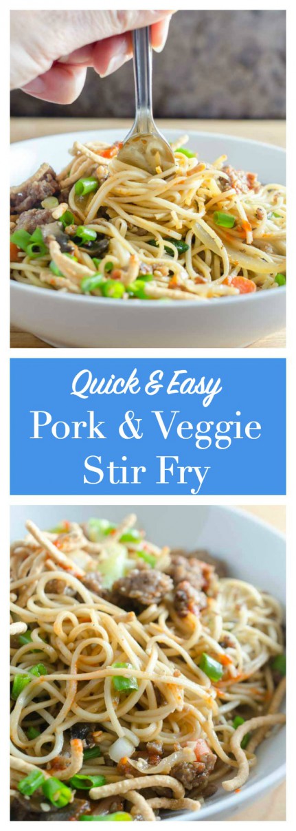 Quick and Easy Pork Veggie Stir Fry - Life's Ambrosia