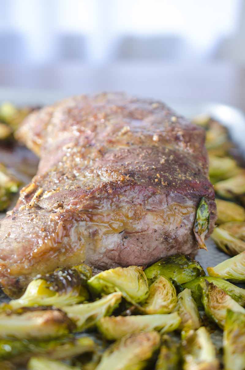One Pan Roasted Beef TriTip & Brussels Sprouts Life's Ambrosia