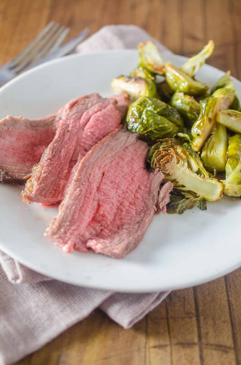 One Pan Roasted Beef TriTip & Brussels Sprouts Life's Ambrosia