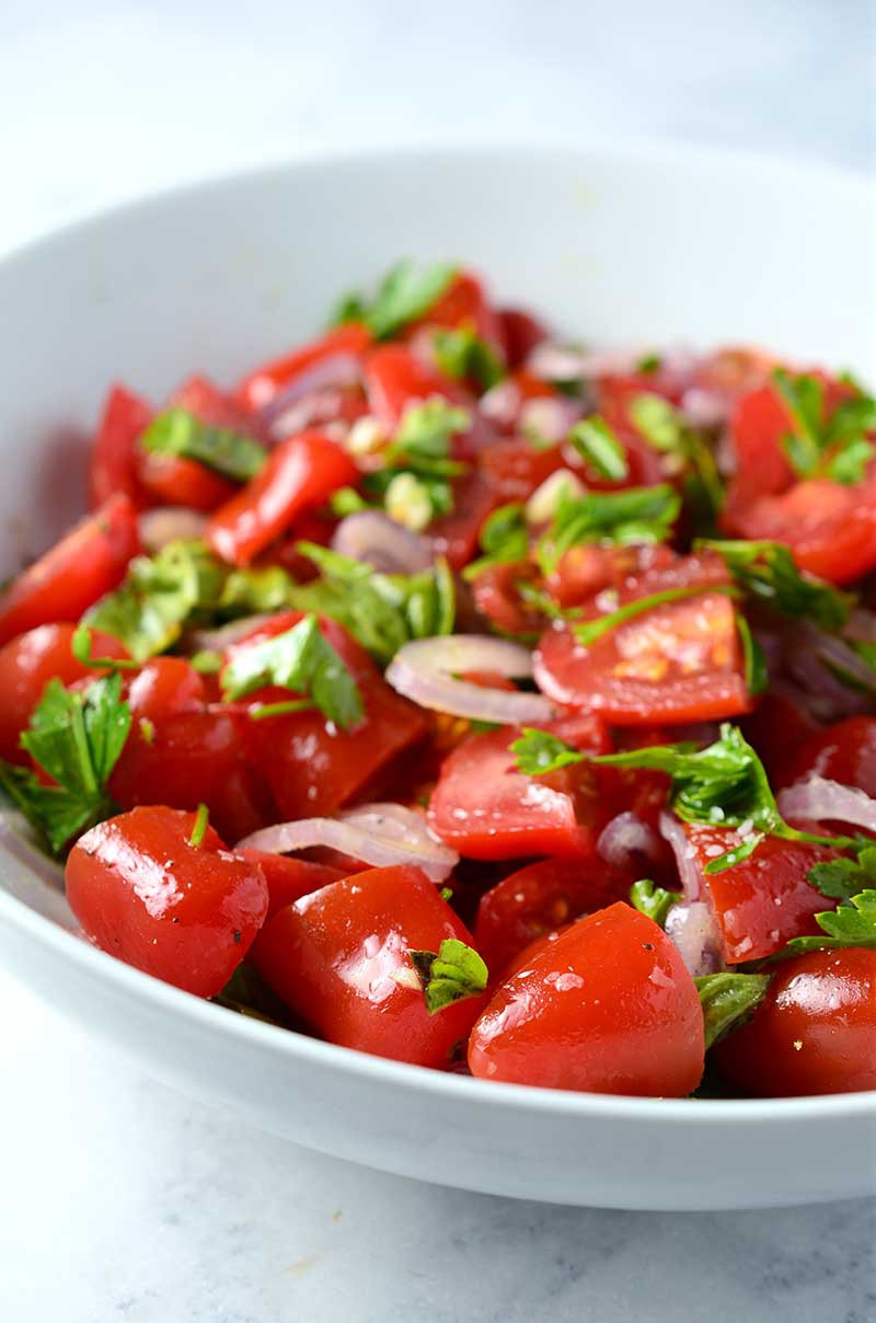 Simple Summer Tomato Salad - Life&amp;#39;s Ambrosia