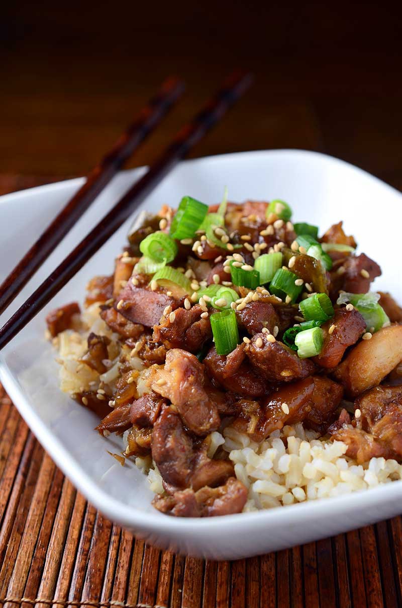 Slow Cooker Sesame Bourbon Chicken Recipe