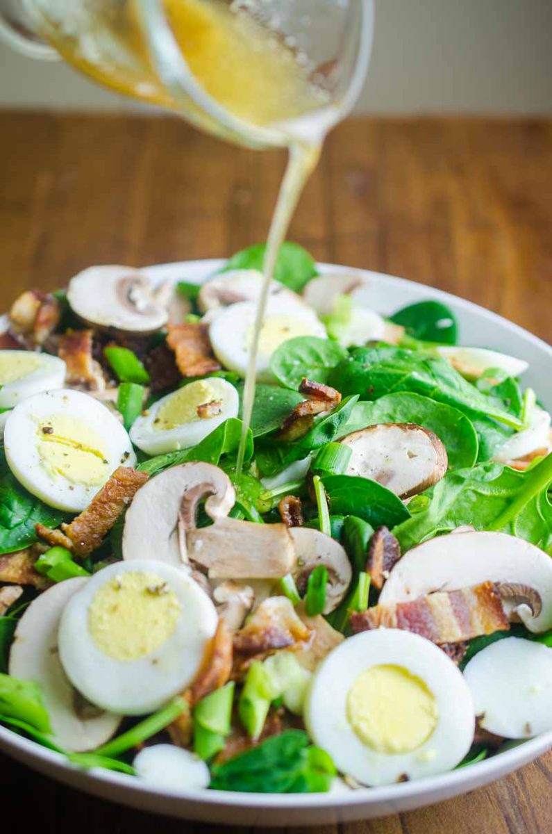 Spinach Salad with Bacon Dressing - Life's Ambrosia