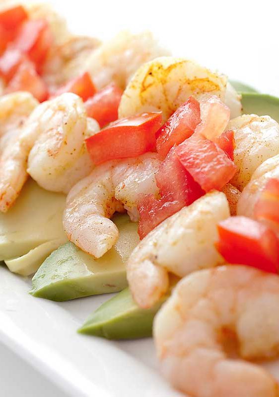 Adobo Shrimp with Tomatoes and Avocado Life's Ambrosia