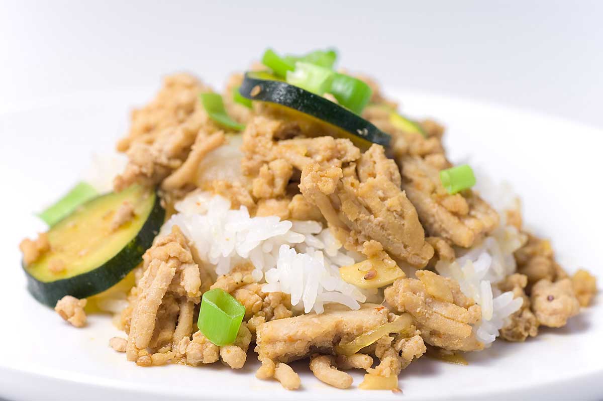 Ground Chicken Teriyaki with Zucchini and Onions Life's Ambrosia