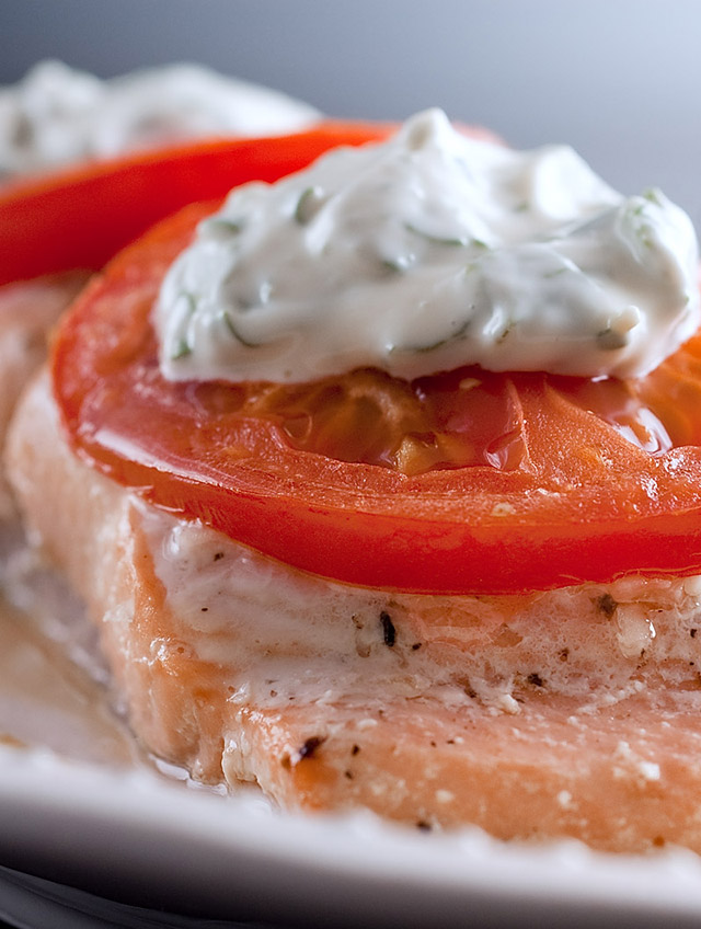 with baked salmon mayonnaise recipe Basil and with Baked  Salmon Life's Tomatoes Mayonnaise