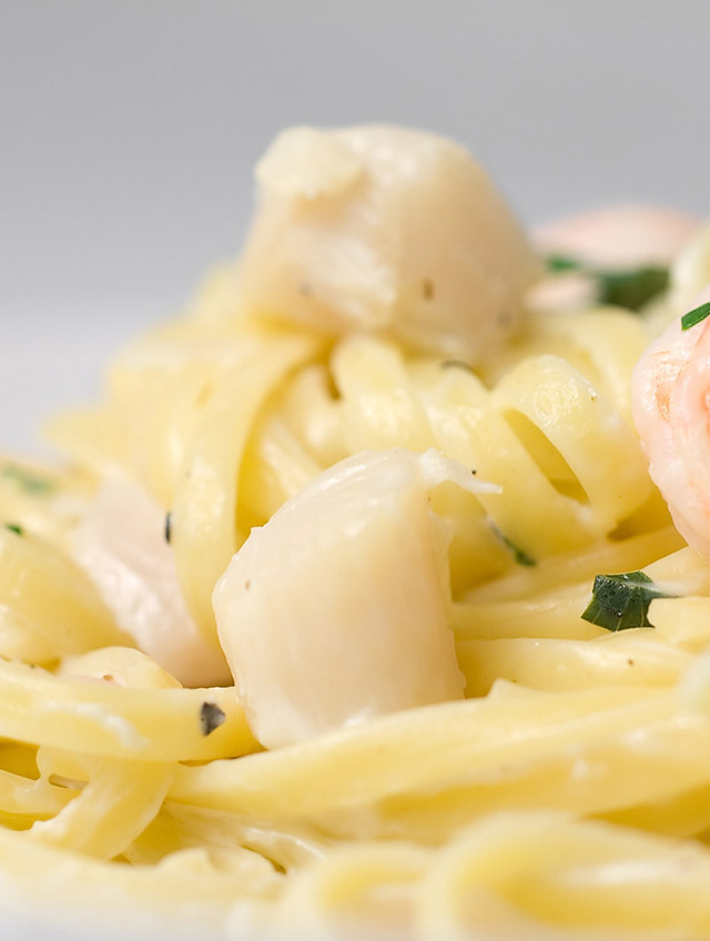 Creamy Shrimp and Scallop Pasta - Life's Ambrosia