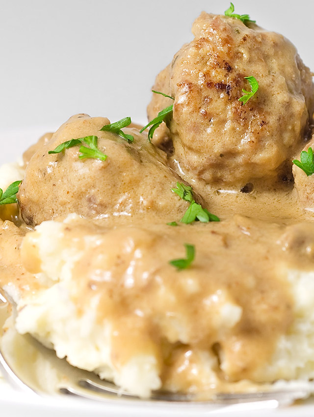 Meatballs in Mushroom Cream Sauce Life's Ambrosia