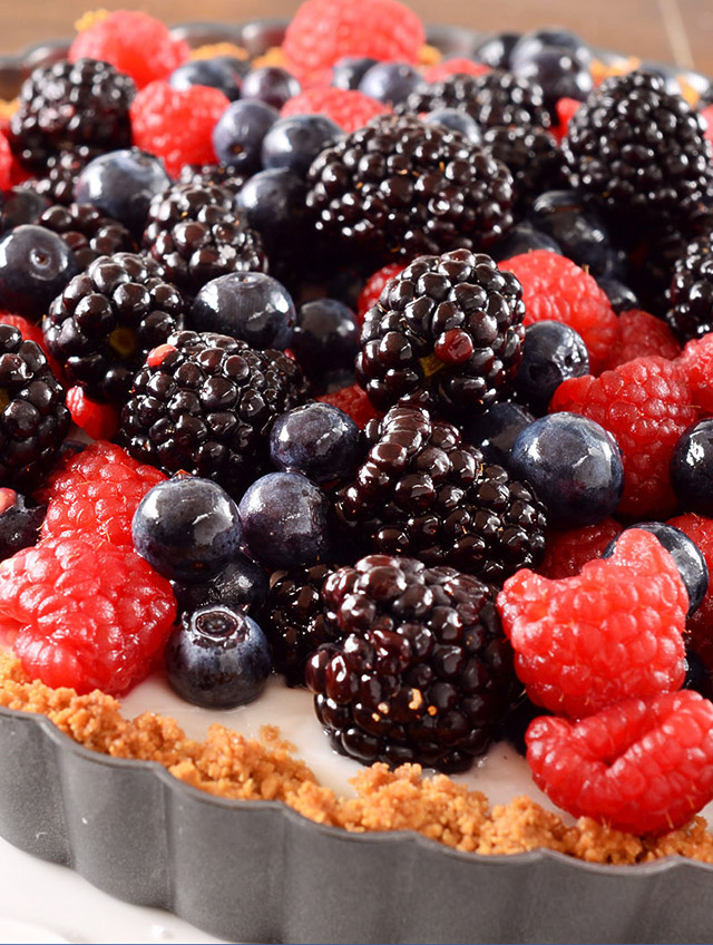 Summer Berry and Coconut Pudding Tart Life's Ambrosia