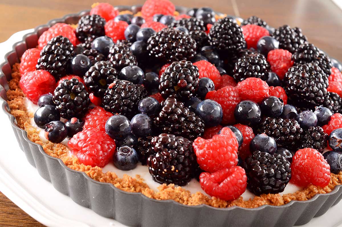 Summer Berry and Coconut Pudding Tart Life's Ambrosia